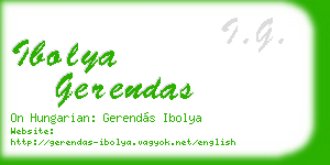 ibolya gerendas business card