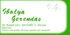 ibolya gerendas business card